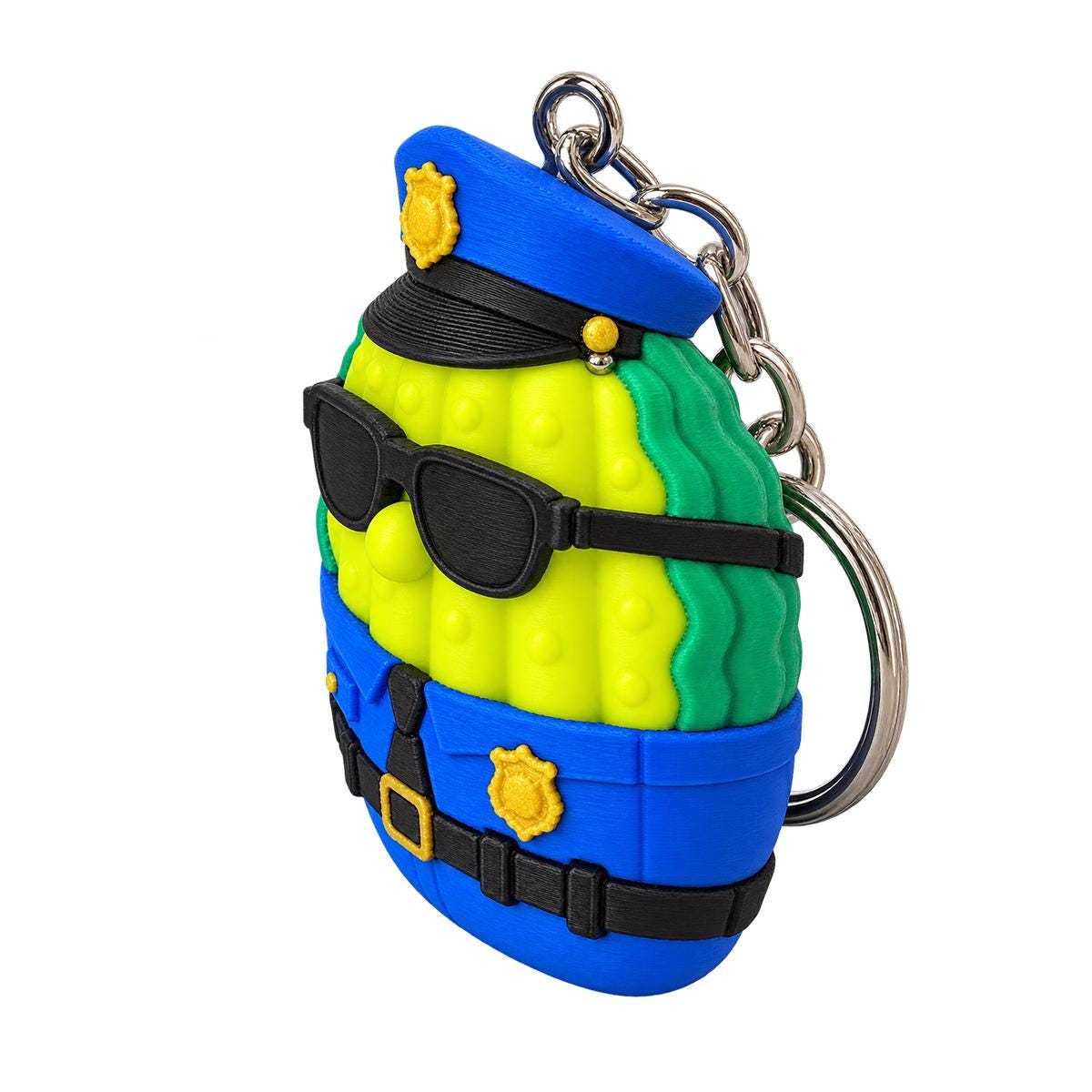 Officer Picklesworth Police Officer Pickle Keychain, additional listing photo 3