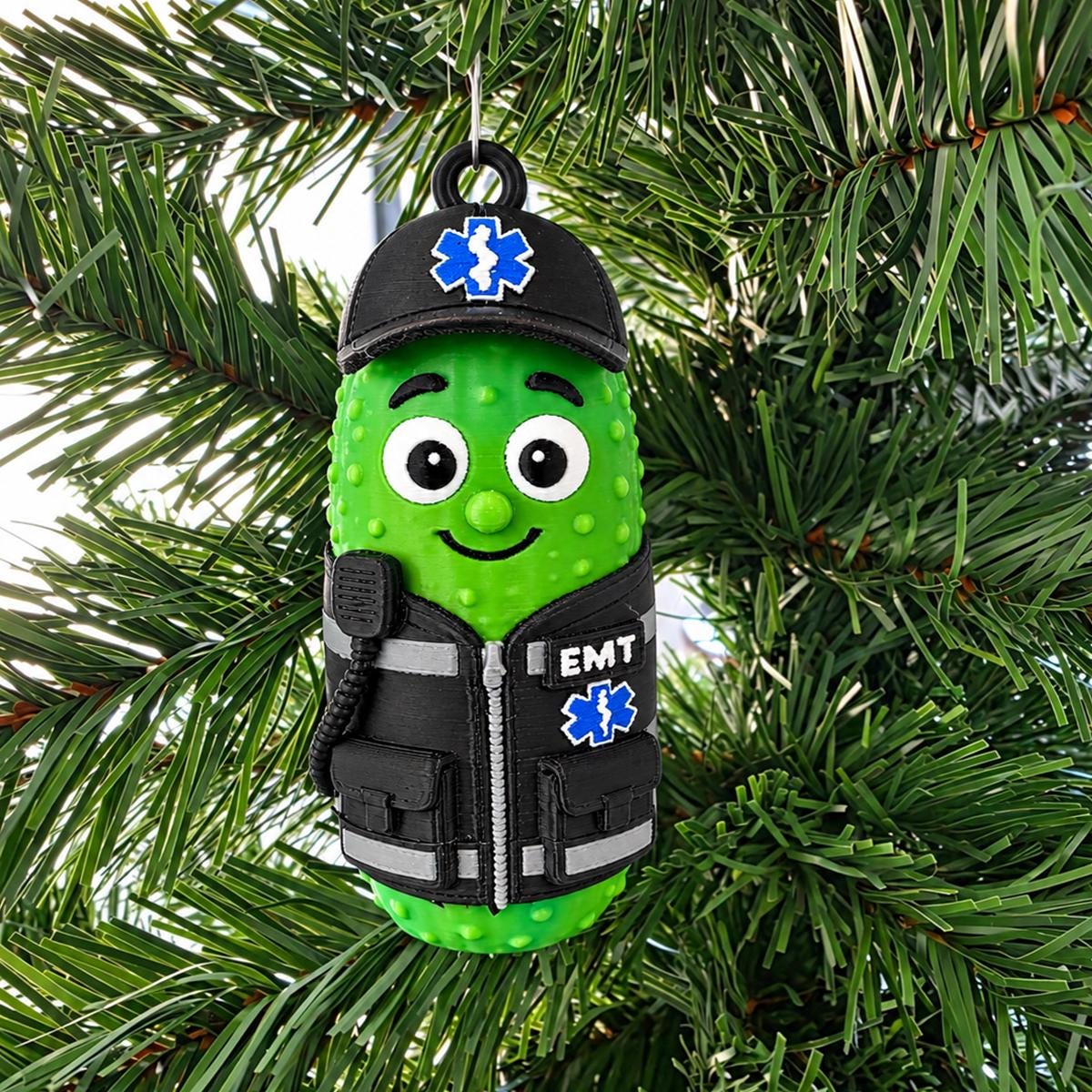 Emmett T. Pickle EMT paramedic pickle Christmas ornament