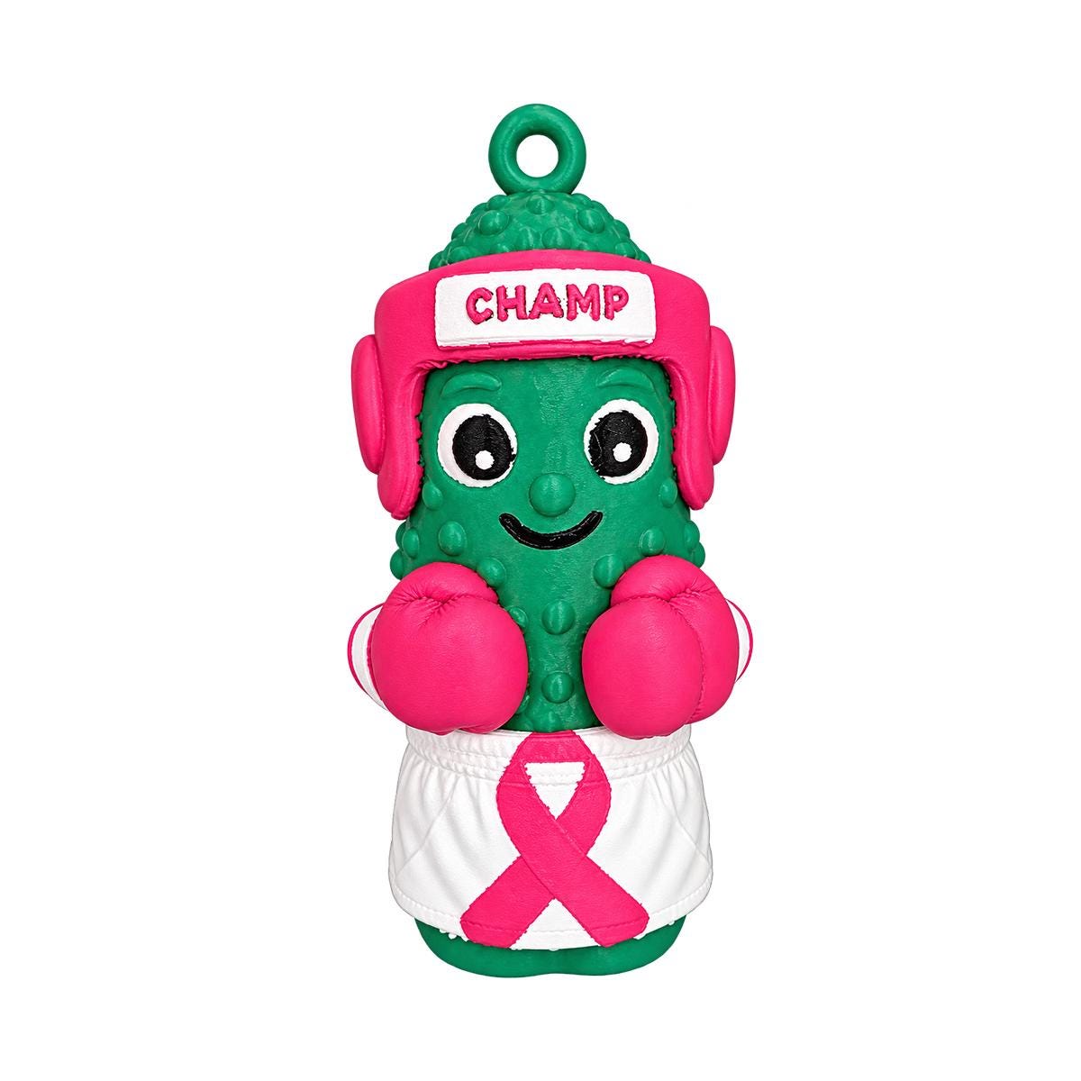 Brave Brine Pink Ribbon Awareness Pickle Ornament, additional listing photo 2
