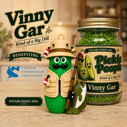 Vinny Gar Fisherman Pickle Ornament, additional listing photo 2