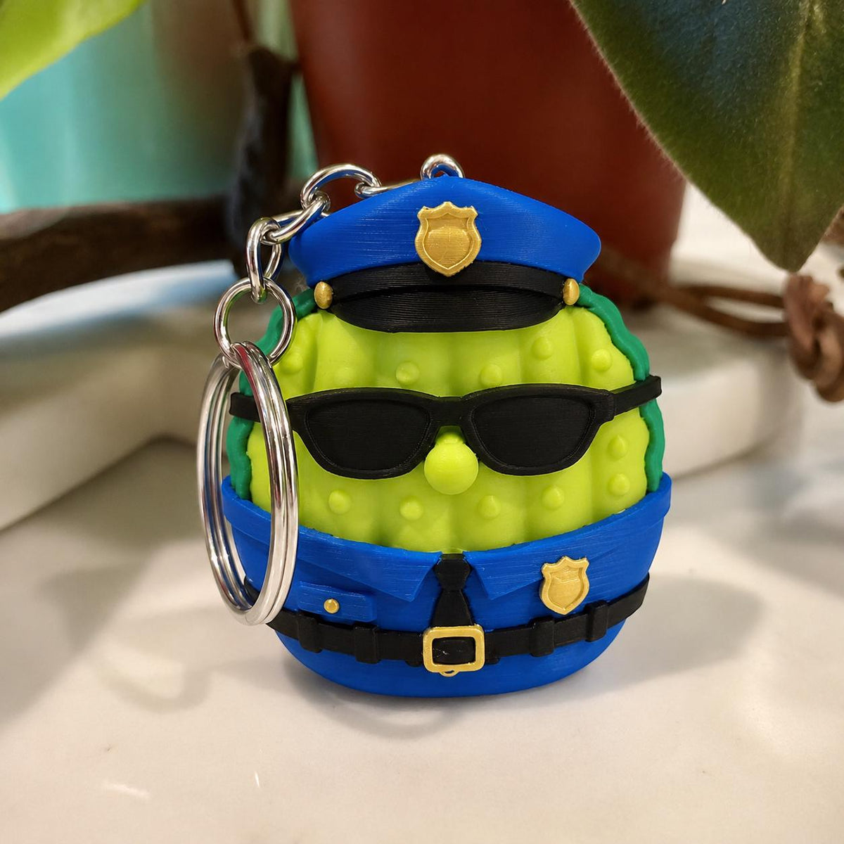 Officer Picklesworth Police Officer Pickle Keychain, additional listing photo 2