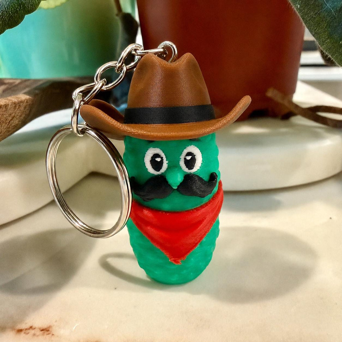 Wild Dill Cowboy Pickle Keychain, additional listing photo 2