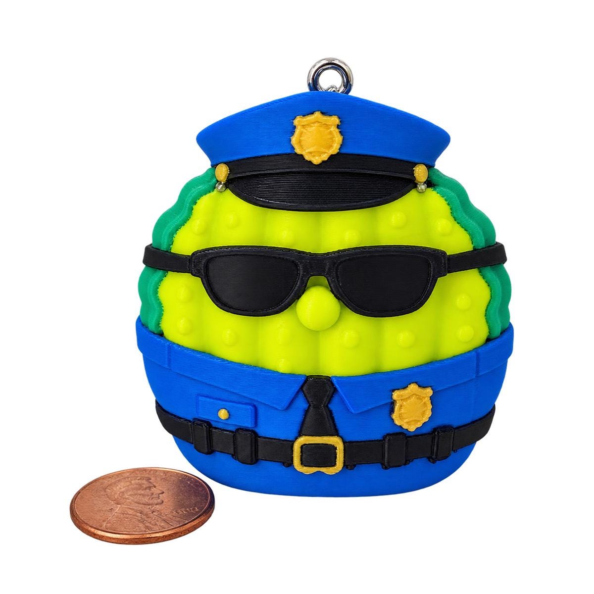 Officer Picklesworth Police Officer Pickle Keychain, additional listing photo 6