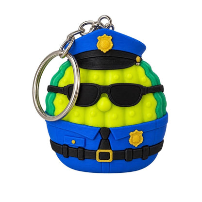 Officer Picklesworth police officer pickle keychain