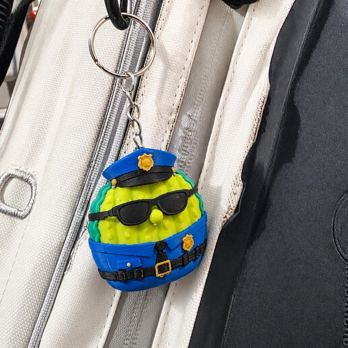 Officer Picklesworth Police Officer Pickle Keychain, additional listing photo 9