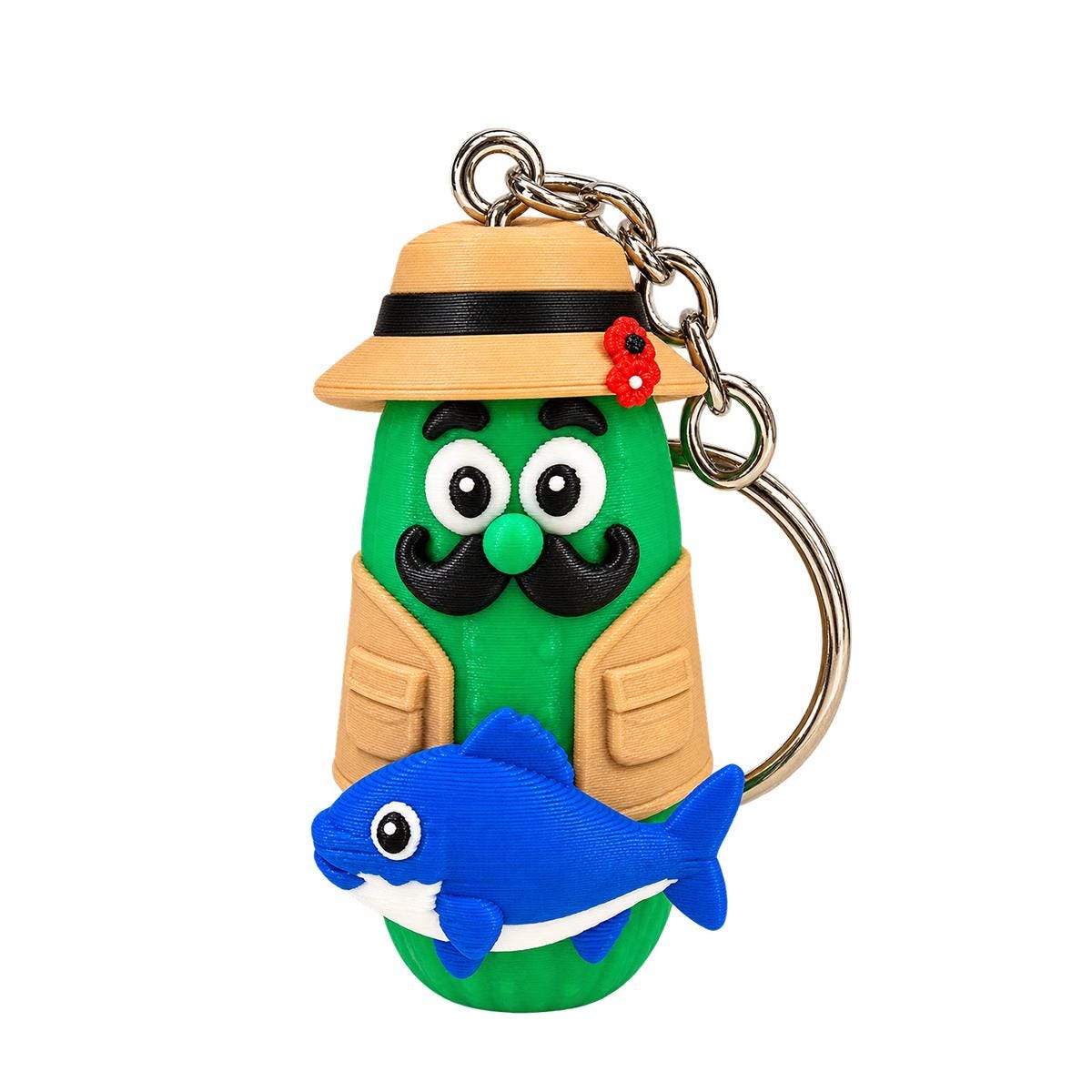 Vinny Gar fisherman pickle keychain
