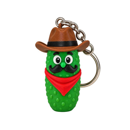 Wild Dill cowboy pickle keychain