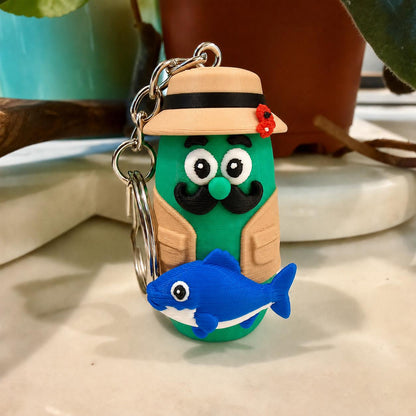 Vinny Gar Fisherman Pickle Keychain, additional listing photo 2