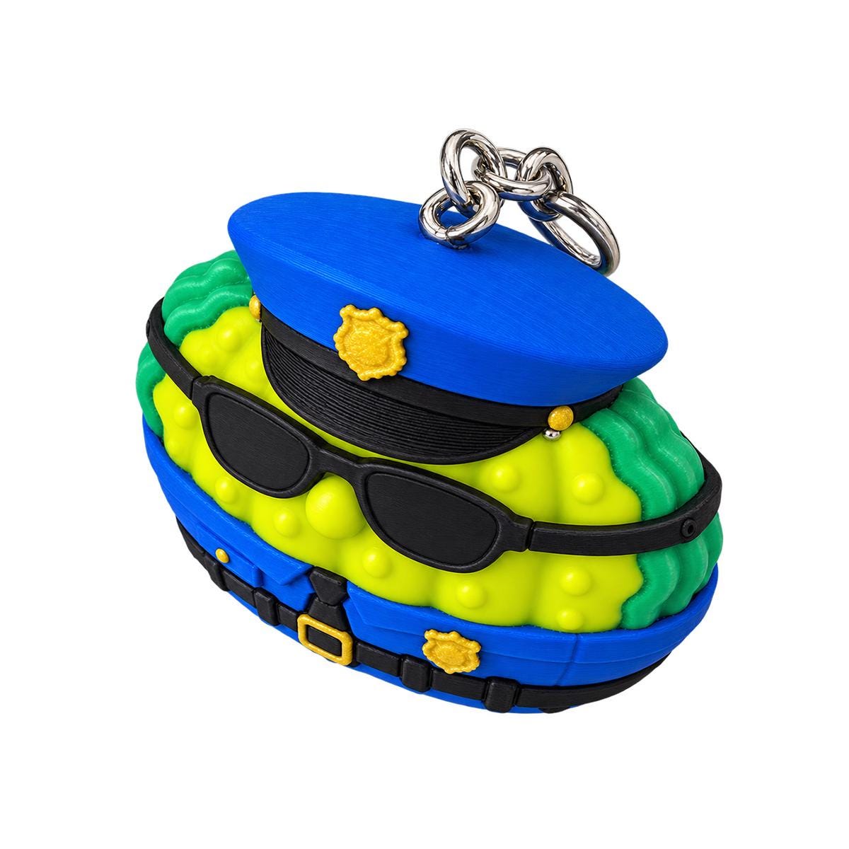 Officer Picklesworth Police Officer Pickle Keychain, additional listing photo 7