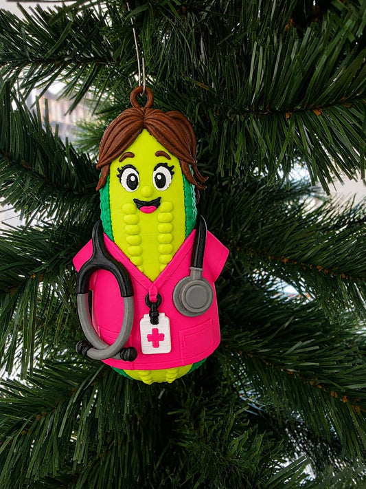 Nurse Briney Spears nurse pickle Christmas ornament