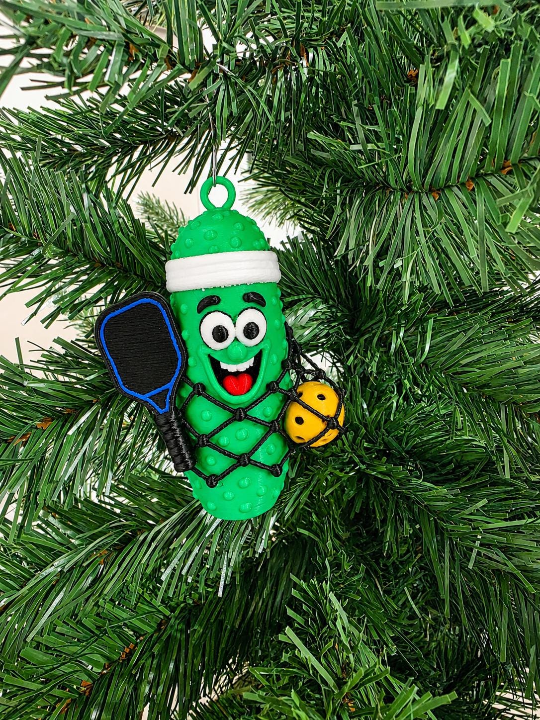 Ian A. Pickle pickleball Christmas ornament