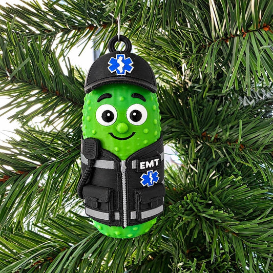 Emmett T. Pickle EMT paramedic pickle Christmas ornament