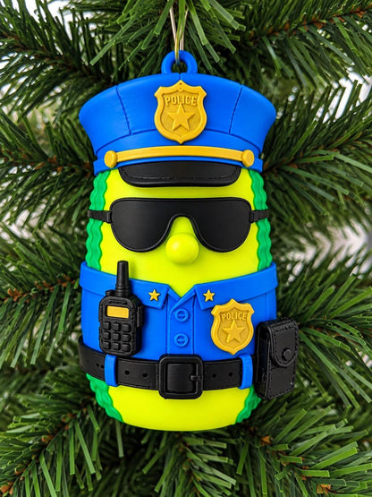 Officer Picklesworth police officer pickle Christmas ornament