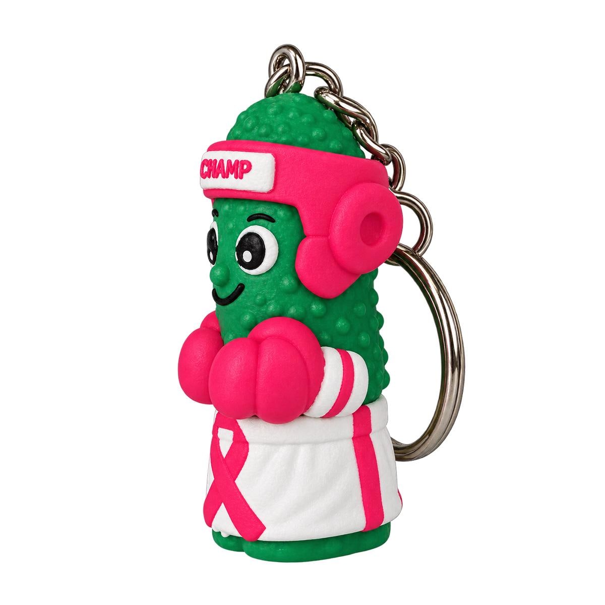 Brave Brine Pink Ribbon Awareness Keychain, additional listing photo 3