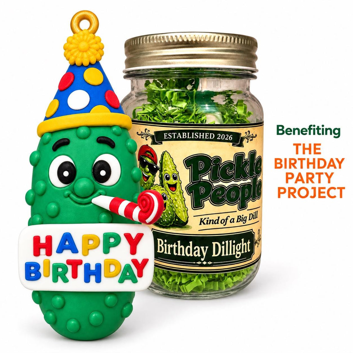 Birthday Dillight Birthday Pickle Ornament, additional listing photo 2