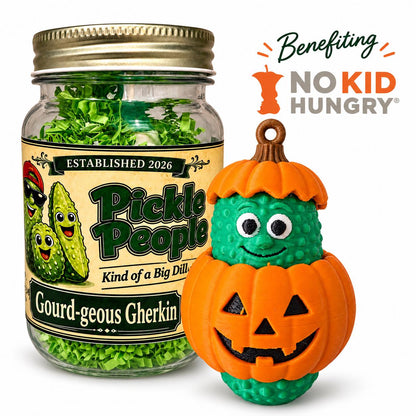 Gourd-geous Gherkin Halloween Pickle Ornament, additional listing photo 2