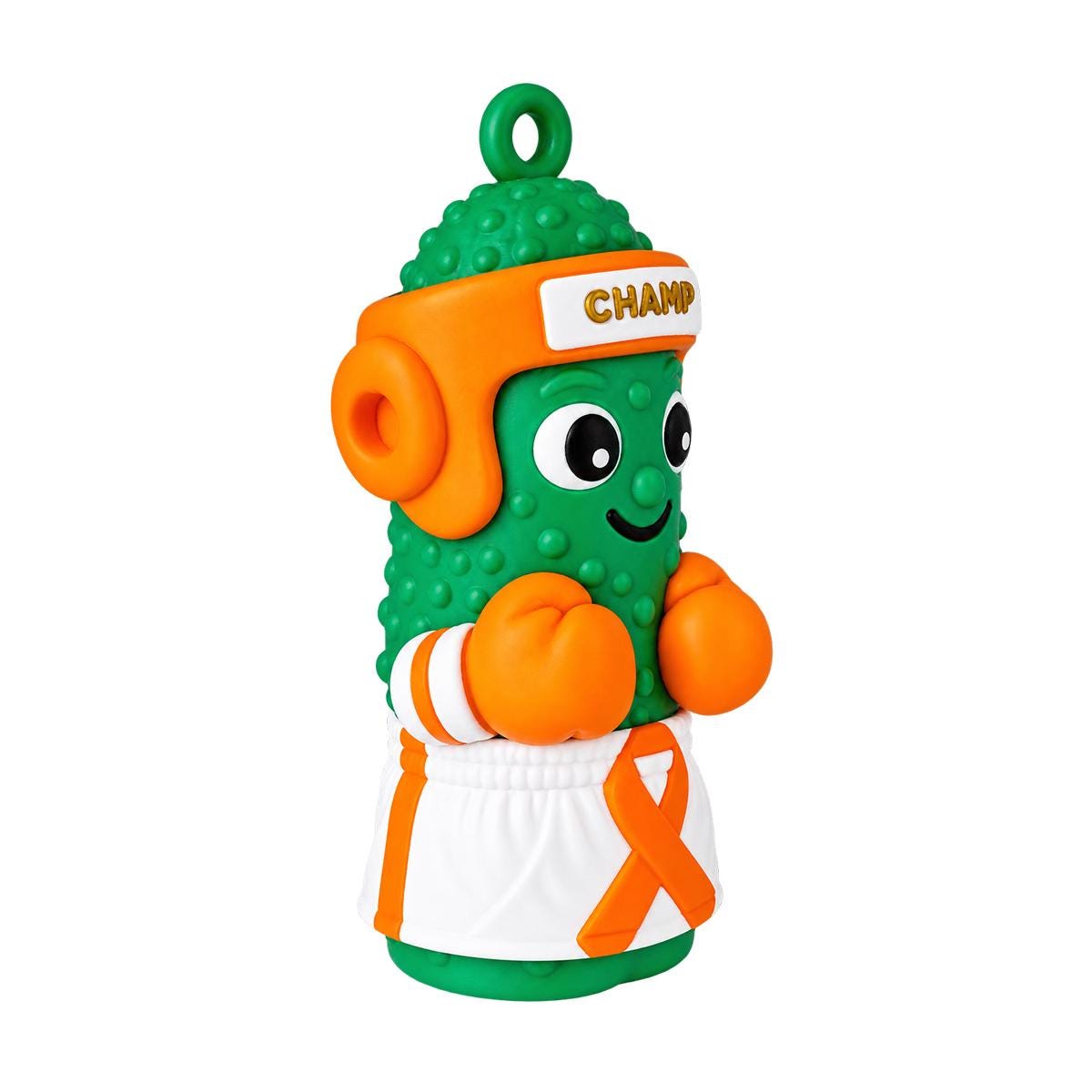 Brave Brine Orange Ribbon Awareness Pickle Ornament, additional listing photo 4