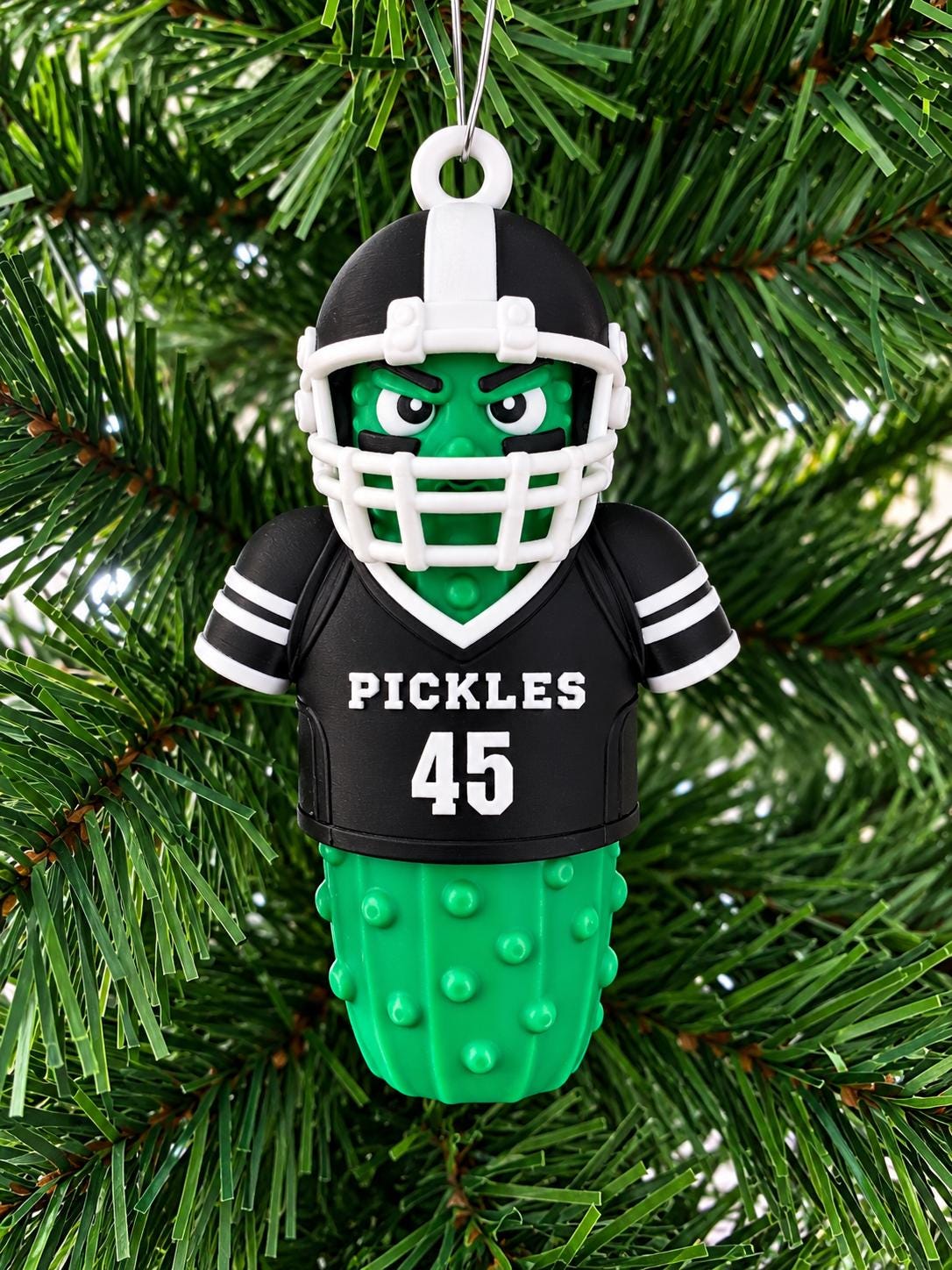 Brine Urlacher football player pickle Christmas ornament