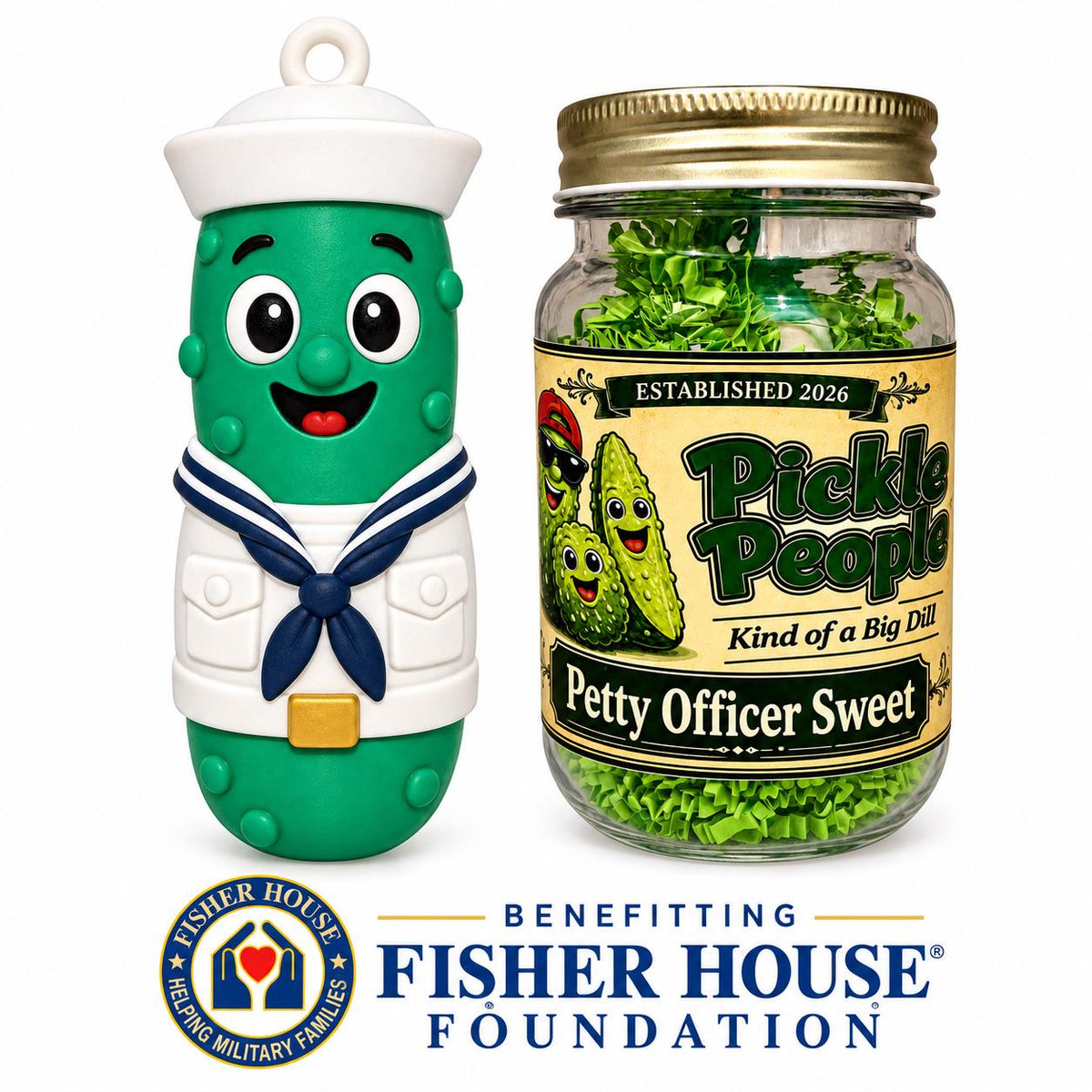 Petty Officer Sweet Navy Pickle Ornament, additional listing photo 3