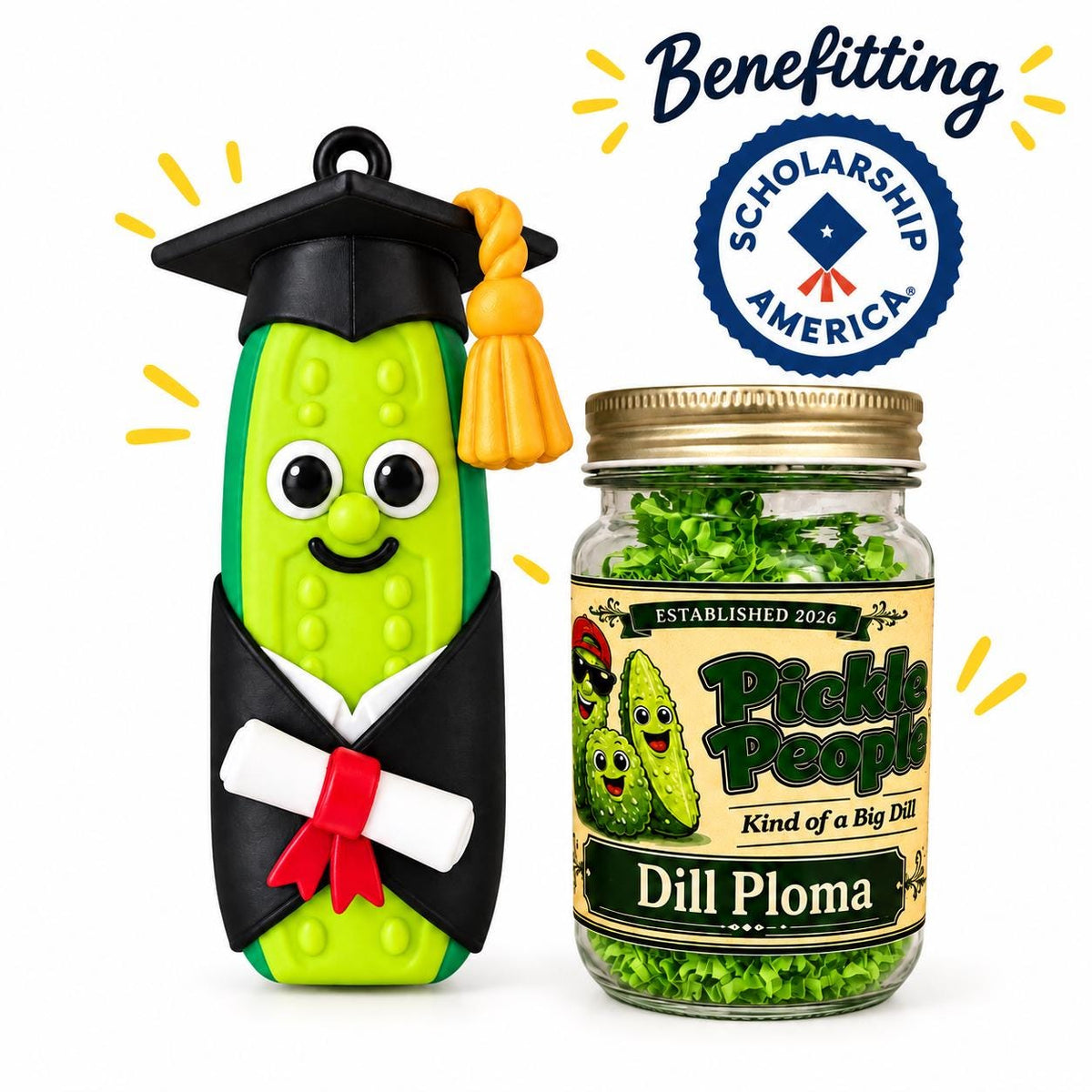 Dill Ploma Graduation Pickle Ornament, additional listing photo 3