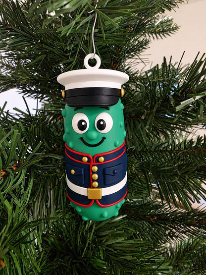 Gunnery Sgt. Gherkins Marine-inspired pickle Christmas ornament